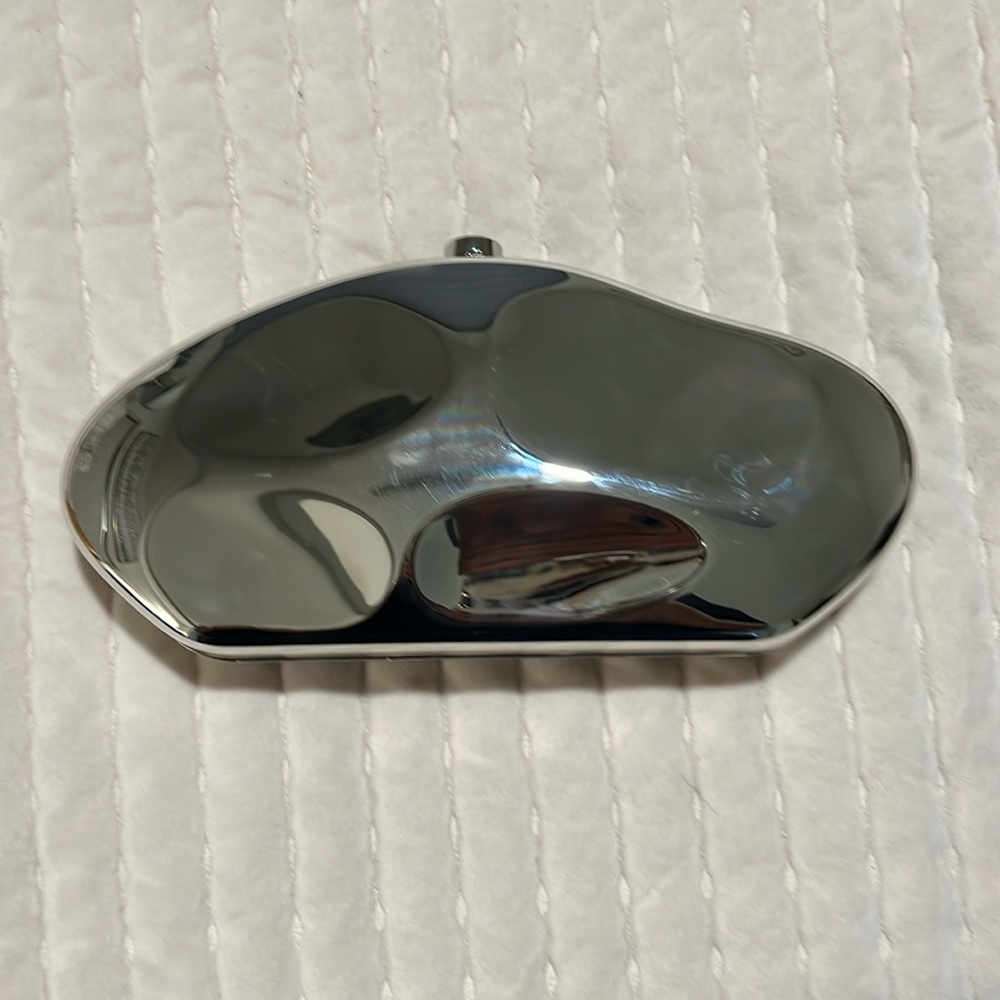 Metallic Silver clutch